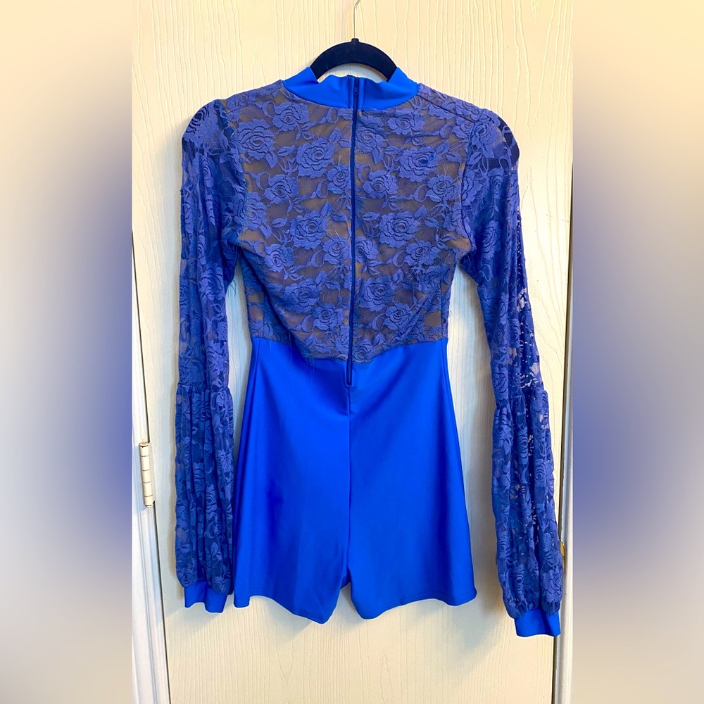 Blue floral jazz costume